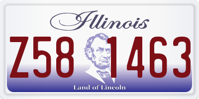IL license plate Z581463