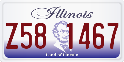 IL license plate Z581467