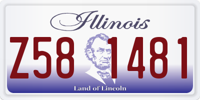 IL license plate Z581481