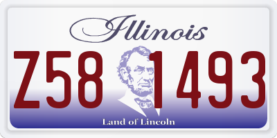IL license plate Z581493