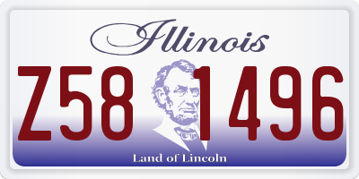 IL license plate Z581496