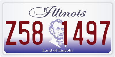 IL license plate Z581497