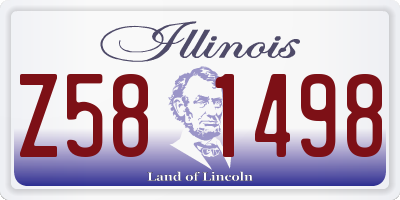 IL license plate Z581498