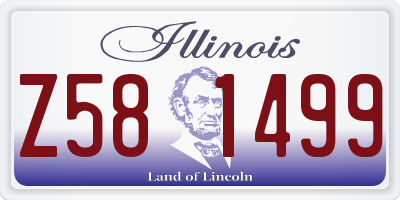 IL license plate Z581499
