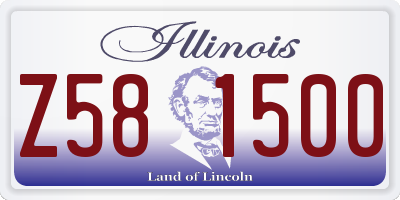IL license plate Z581500