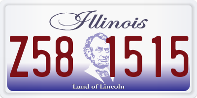 IL license plate Z581515