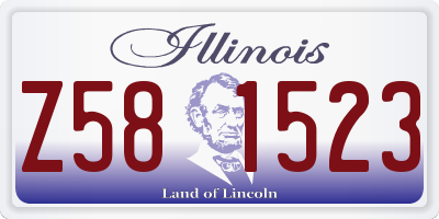 IL license plate Z581523