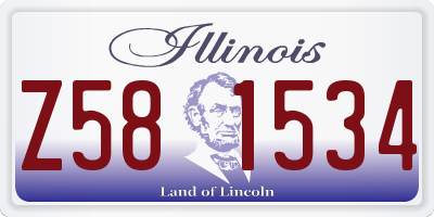 IL license plate Z581534