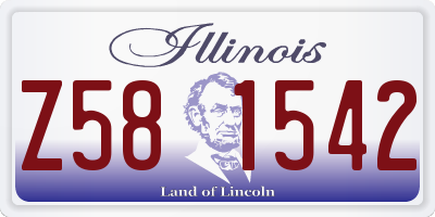 IL license plate Z581542