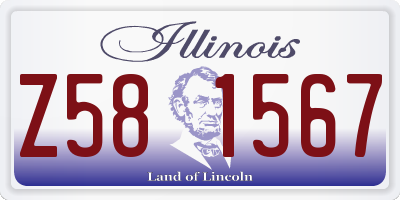 IL license plate Z581567