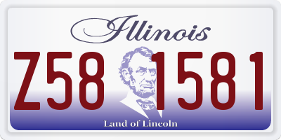 IL license plate Z581581