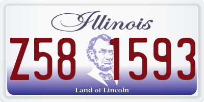 IL license plate Z581593