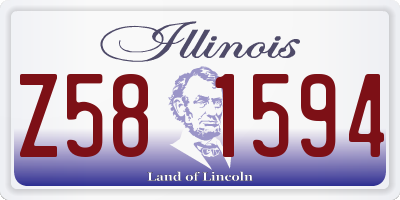 IL license plate Z581594