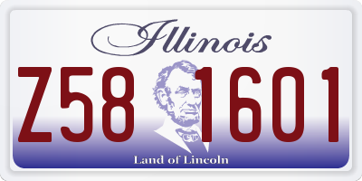 IL license plate Z581601