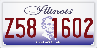 IL license plate Z581602