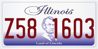 IL license plate Z581603