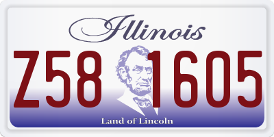 IL license plate Z581605
