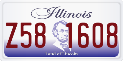 IL license plate Z581608