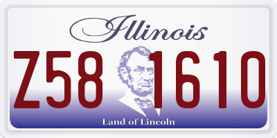 IL license plate Z581610