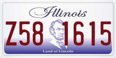 IL license plate Z581615