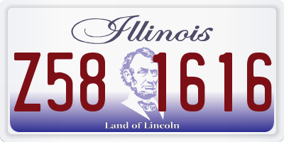 IL license plate Z581616