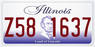 IL license plate Z581637