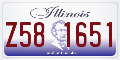 IL license plate Z581651