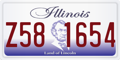 IL license plate Z581654