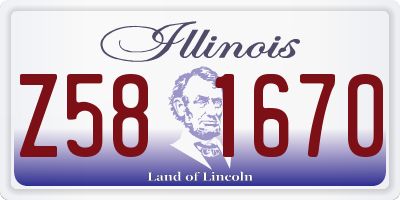 IL license plate Z581670