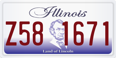 IL license plate Z581671