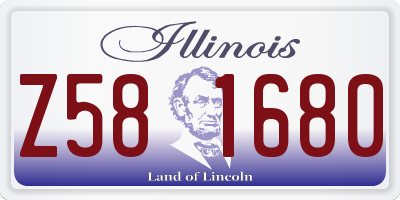 IL license plate Z581680