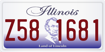 IL license plate Z581681