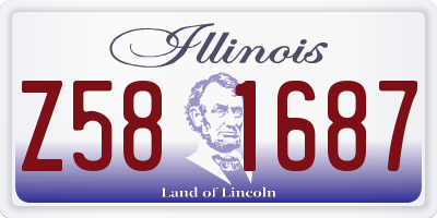 IL license plate Z581687