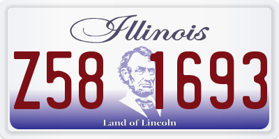IL license plate Z581693