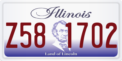 IL license plate Z581702