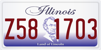 IL license plate Z581703