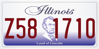 IL license plate Z581710