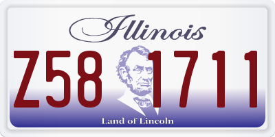 IL license plate Z581711