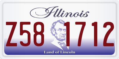 IL license plate Z581712