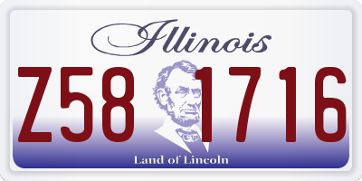 IL license plate Z581716