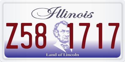 IL license plate Z581717