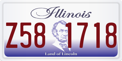 IL license plate Z581718