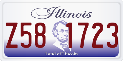 IL license plate Z581723