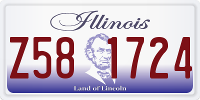 IL license plate Z581724