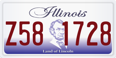 IL license plate Z581728