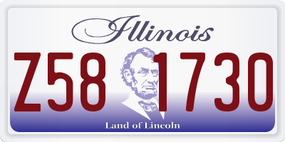 IL license plate Z581730