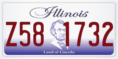 IL license plate Z581732