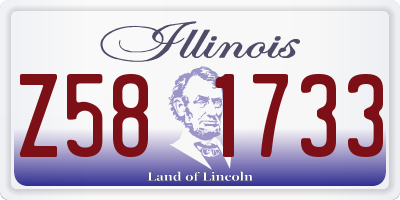 IL license plate Z581733