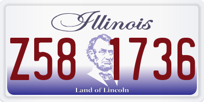 IL license plate Z581736