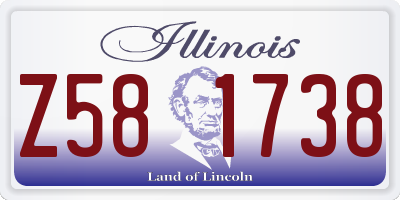 IL license plate Z581738